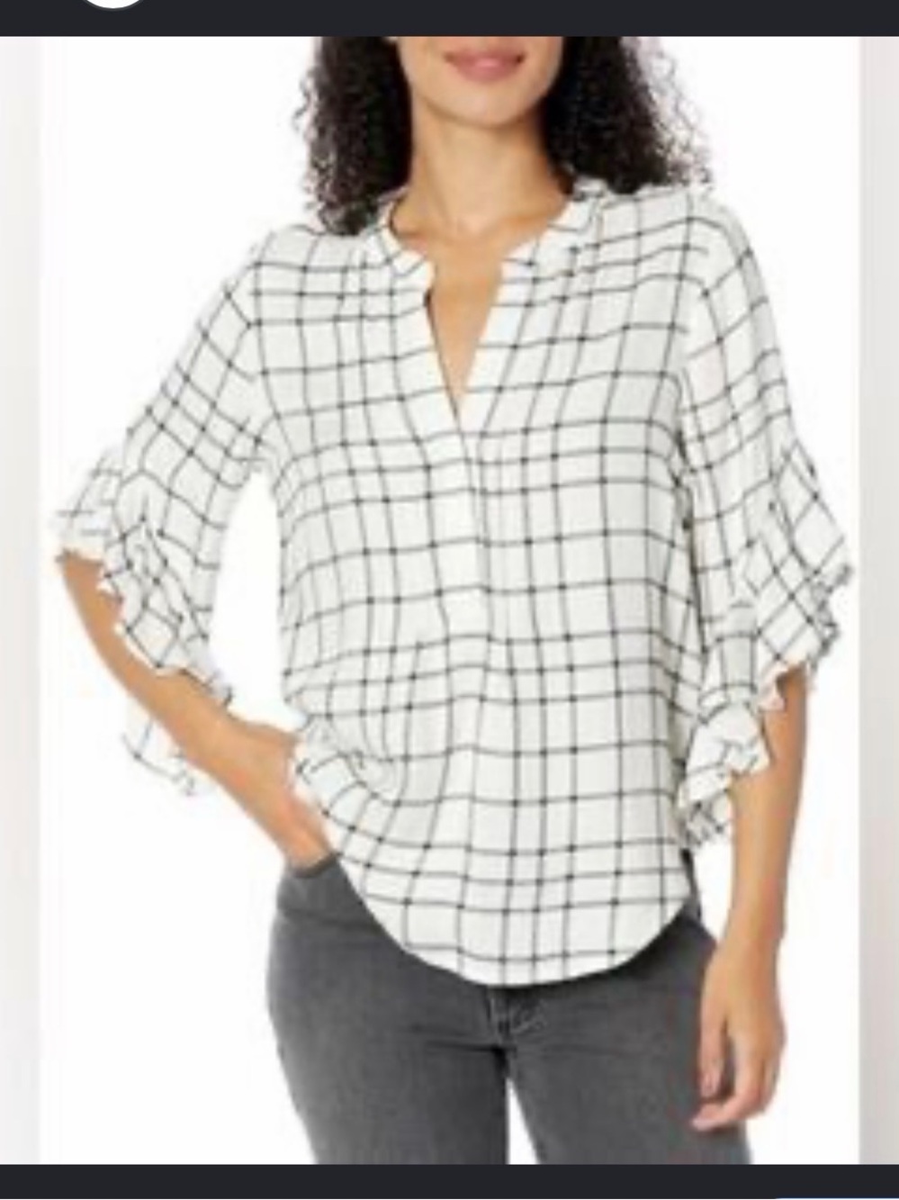 Vince Camuto ruffle sleeve blouse size 2x